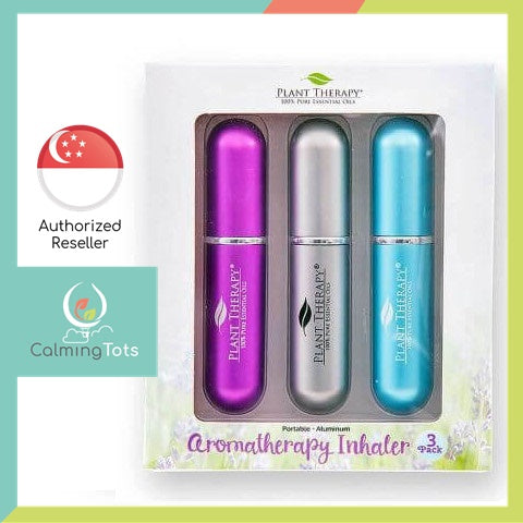 Plant Therapy Aluminum Aromatherapy Inhalers 3 Pack - Multi Color