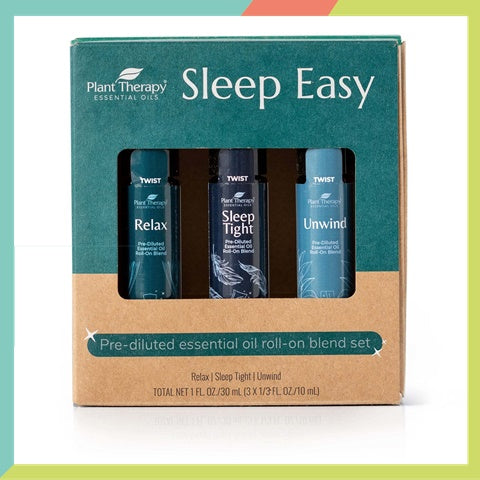 Plant Therapy Sleep Easy Essential Oil Blend Rollon Set